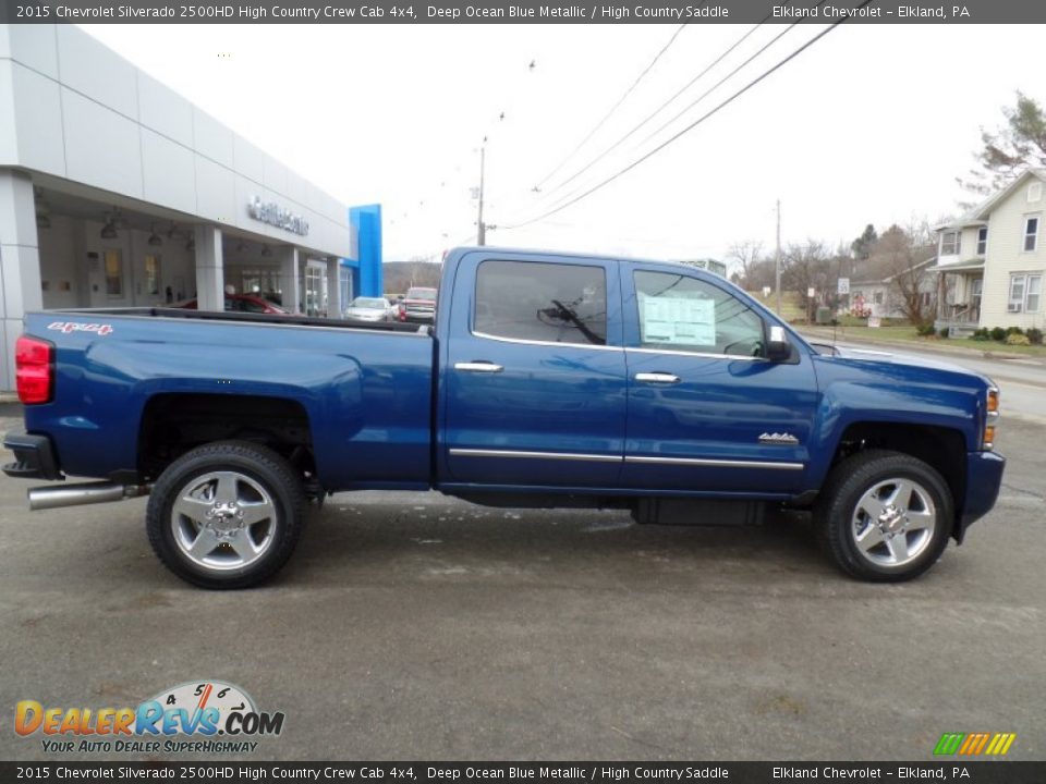 Deep Ocean Blue Metallic 2015 Chevrolet Silverado 2500HD High Country Crew Cab 4x4 Photo #5