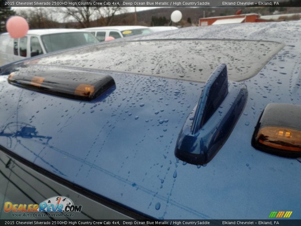2015 Chevrolet Silverado 2500HD High Country Crew Cab 4x4 Deep Ocean Blue Metallic / High Country Saddle Photo #14