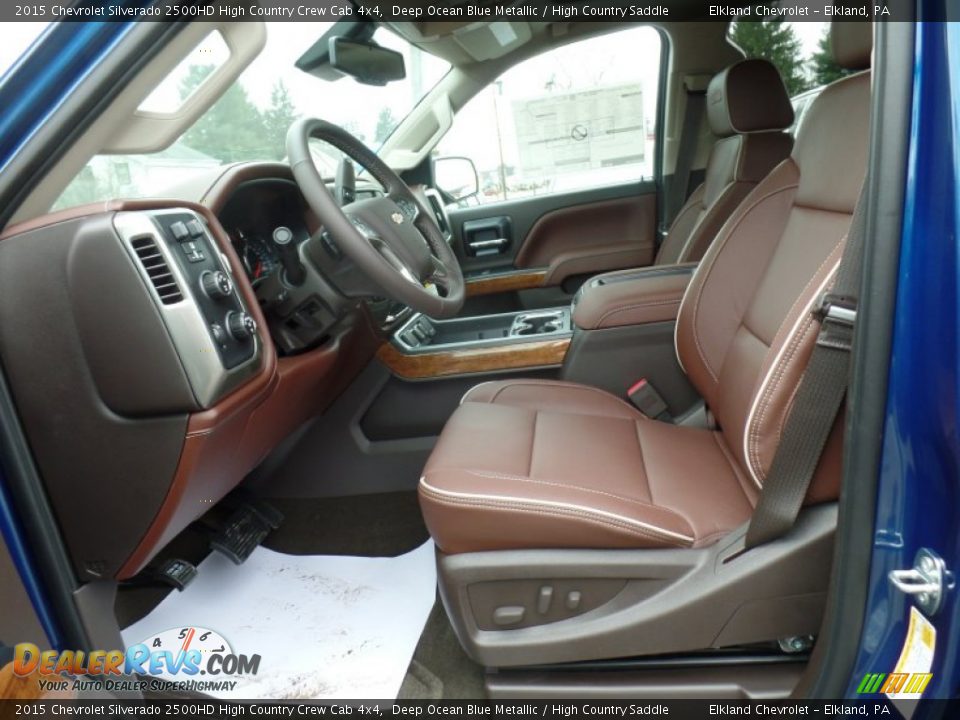High Country Saddle Interior - 2015 Chevrolet Silverado 2500HD High Country Crew Cab 4x4 Photo #19