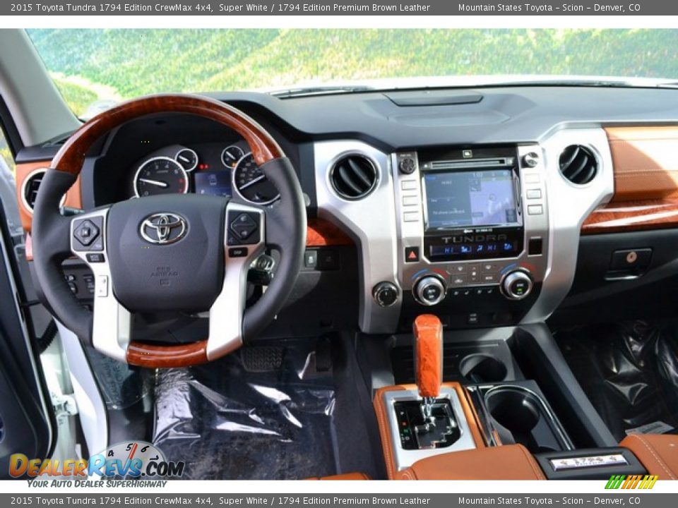 2015 Toyota Tundra 1794 Edition CrewMax 4x4 Super White / 1794 Edition Premium Brown Leather Photo #6
