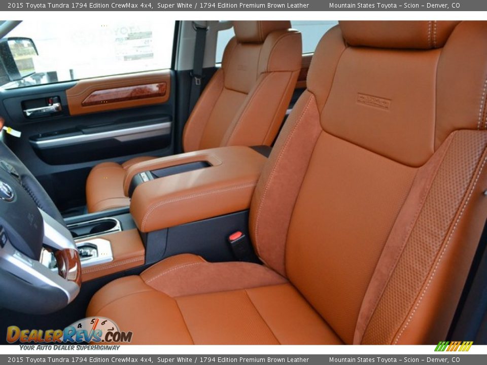 2015 Toyota Tundra 1794 Edition CrewMax 4x4 Super White / 1794 Edition Premium Brown Leather Photo #9