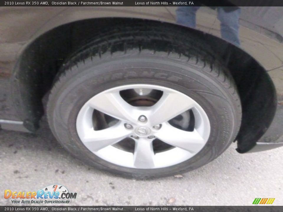 2010 Lexus RX 350 AWD Obsidian Black / Parchment/Brown Walnut Photo #10