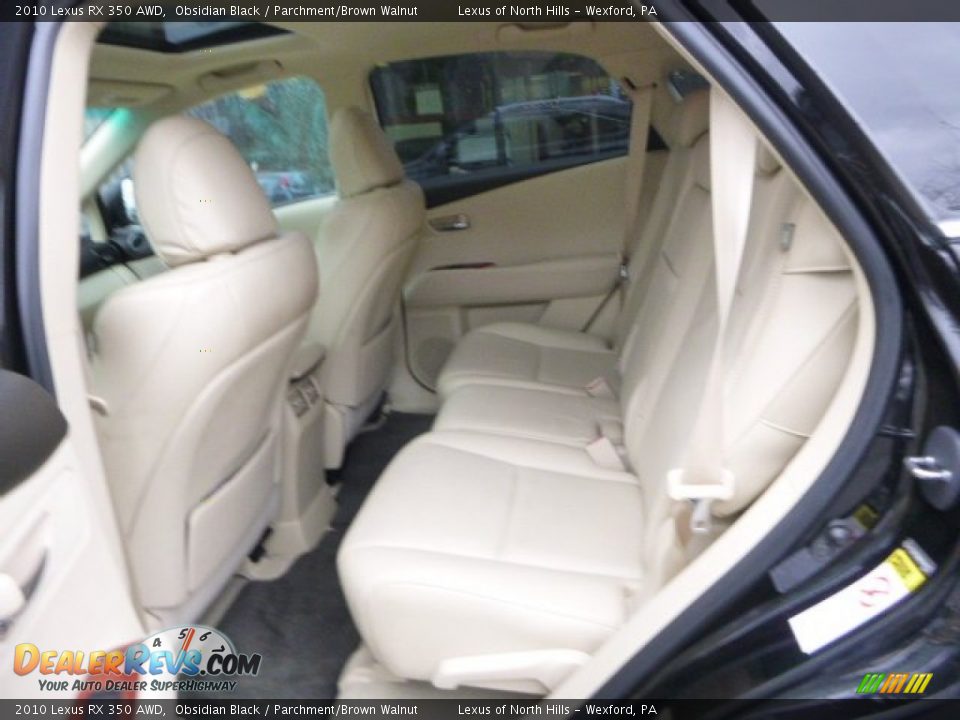 2010 Lexus RX 350 AWD Obsidian Black / Parchment/Brown Walnut Photo #16
