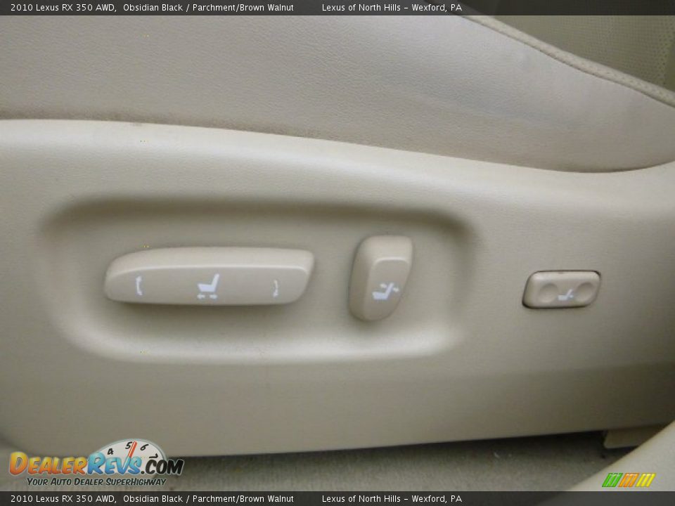 2010 Lexus RX 350 AWD Obsidian Black / Parchment/Brown Walnut Photo #20