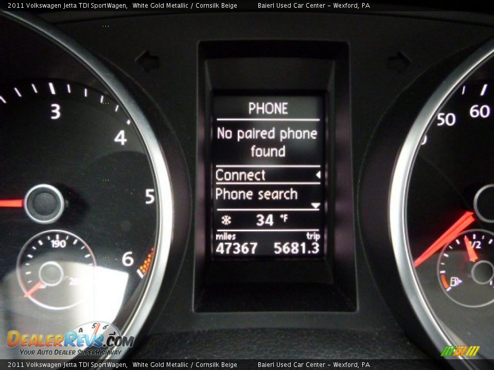 2011 Volkswagen Jetta TDI SportWagen White Gold Metallic / Cornsilk Beige Photo #20