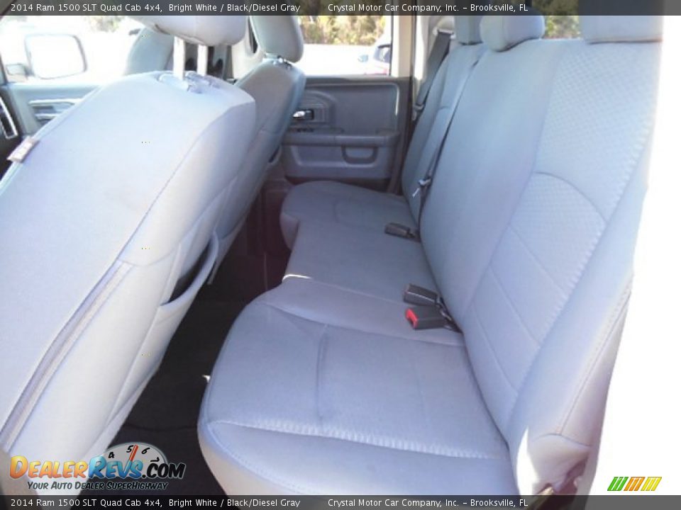 2014 Ram 1500 SLT Quad Cab 4x4 Bright White / Black/Diesel Gray Photo #5