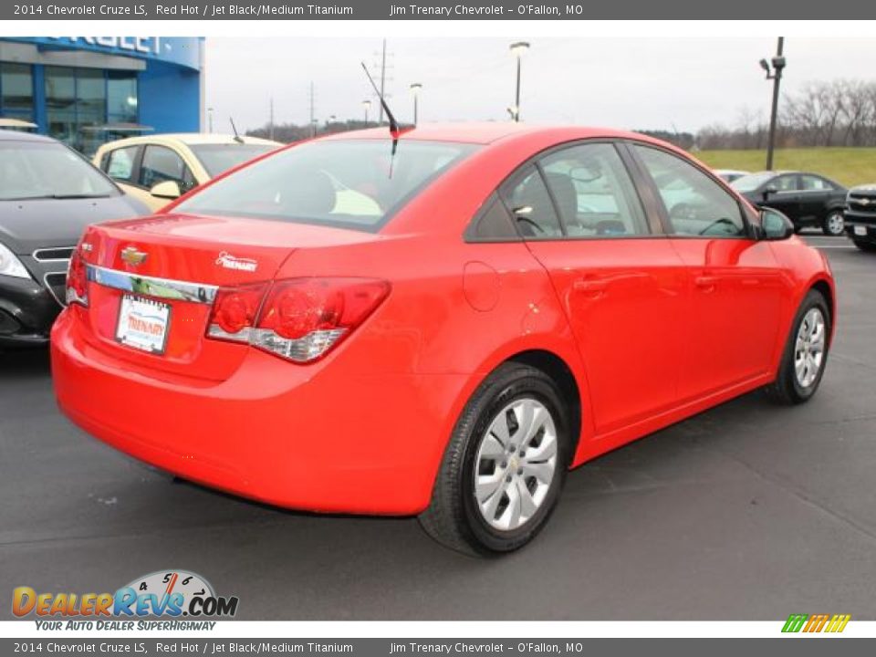 2014 Chevrolet Cruze LS Red Hot / Jet Black/Medium Titanium Photo #3