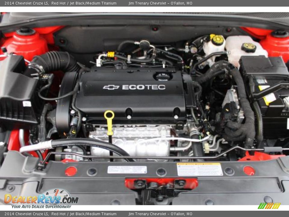 2014 Chevrolet Cruze LS Red Hot / Jet Black/Medium Titanium Photo #7