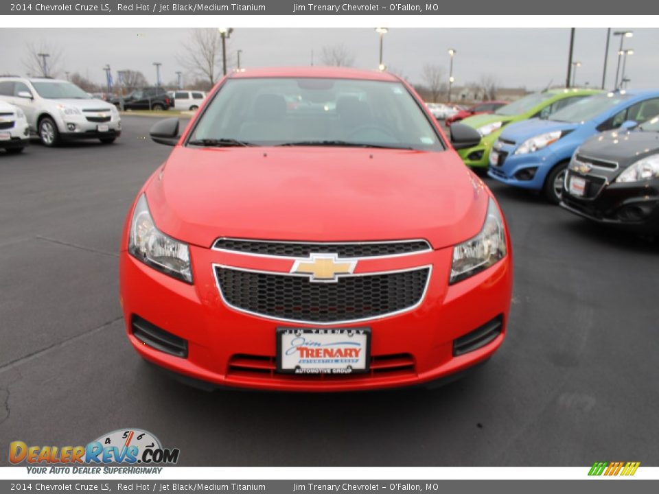 2014 Chevrolet Cruze LS Red Hot / Jet Black/Medium Titanium Photo #8
