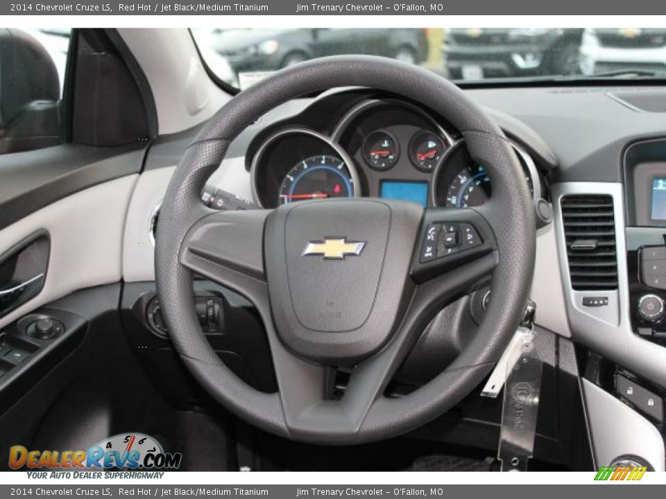2014 Chevrolet Cruze LS Red Hot / Jet Black/Medium Titanium Photo #11