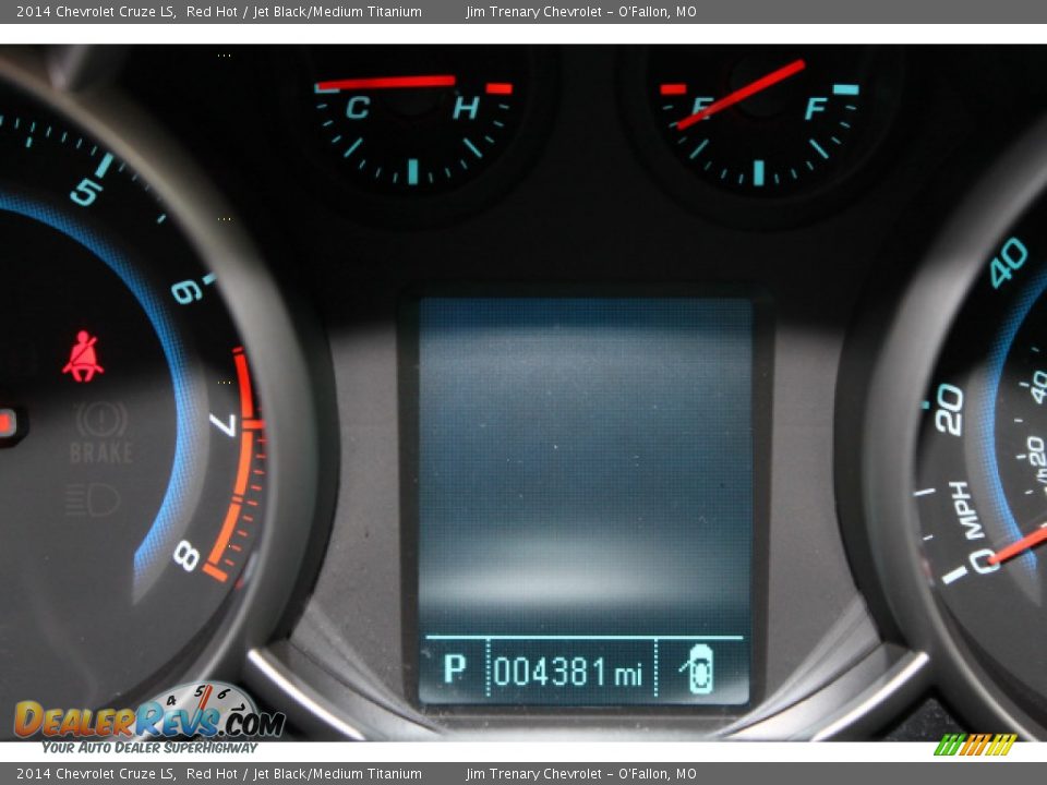 2014 Chevrolet Cruze LS Red Hot / Jet Black/Medium Titanium Photo #14