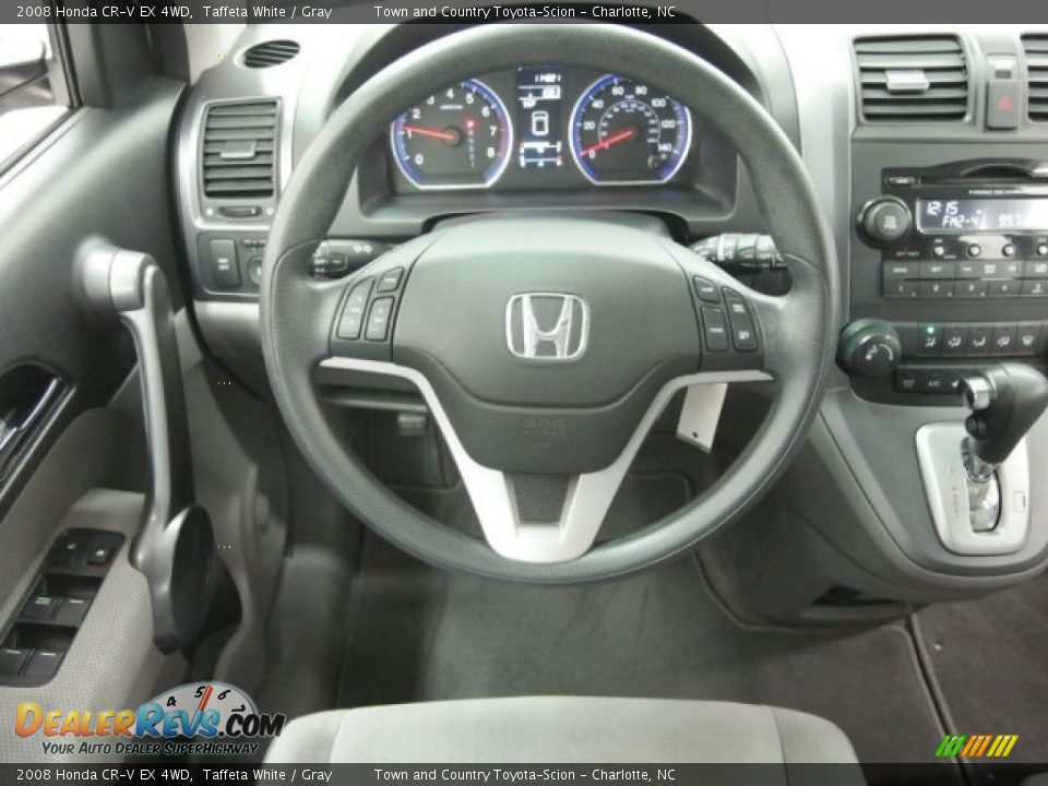 2008 Honda CR-V EX 4WD Taffeta White / Gray Photo #28