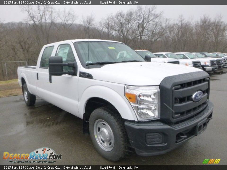 2015 Ford F250 Super Duty XL Crew Cab Oxford White / Steel Photo #8