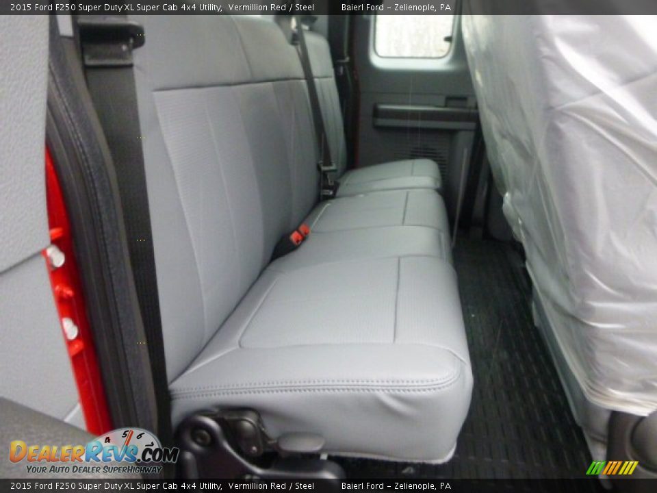 2015 Ford F250 Super Duty XL Super Cab 4x4 Utility Vermillion Red / Steel Photo #11