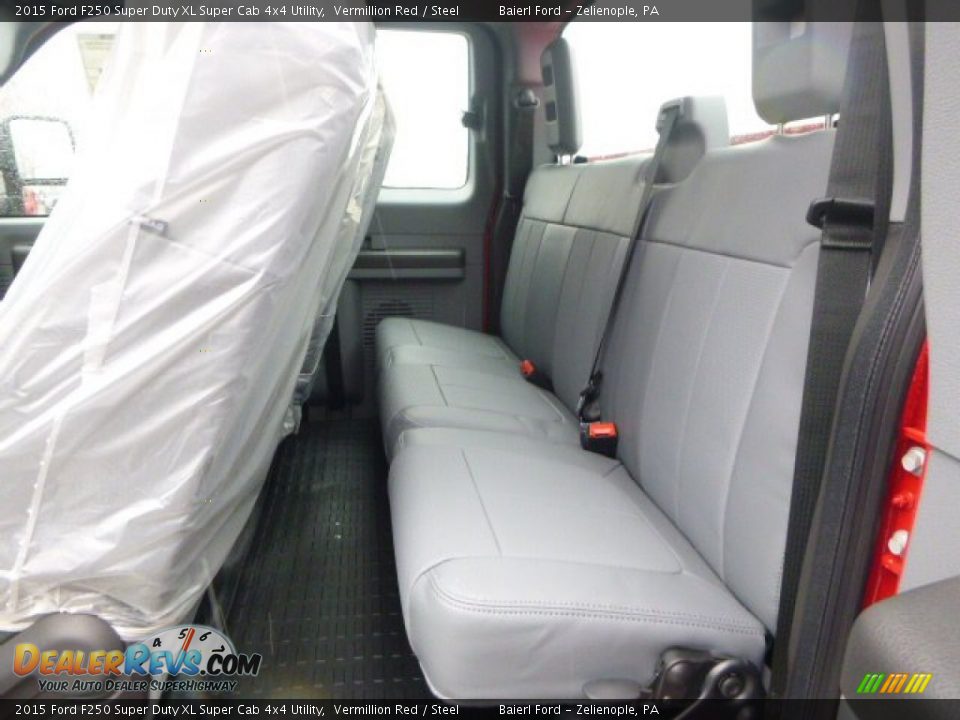 2015 Ford F250 Super Duty XL Super Cab 4x4 Utility Vermillion Red / Steel Photo #14