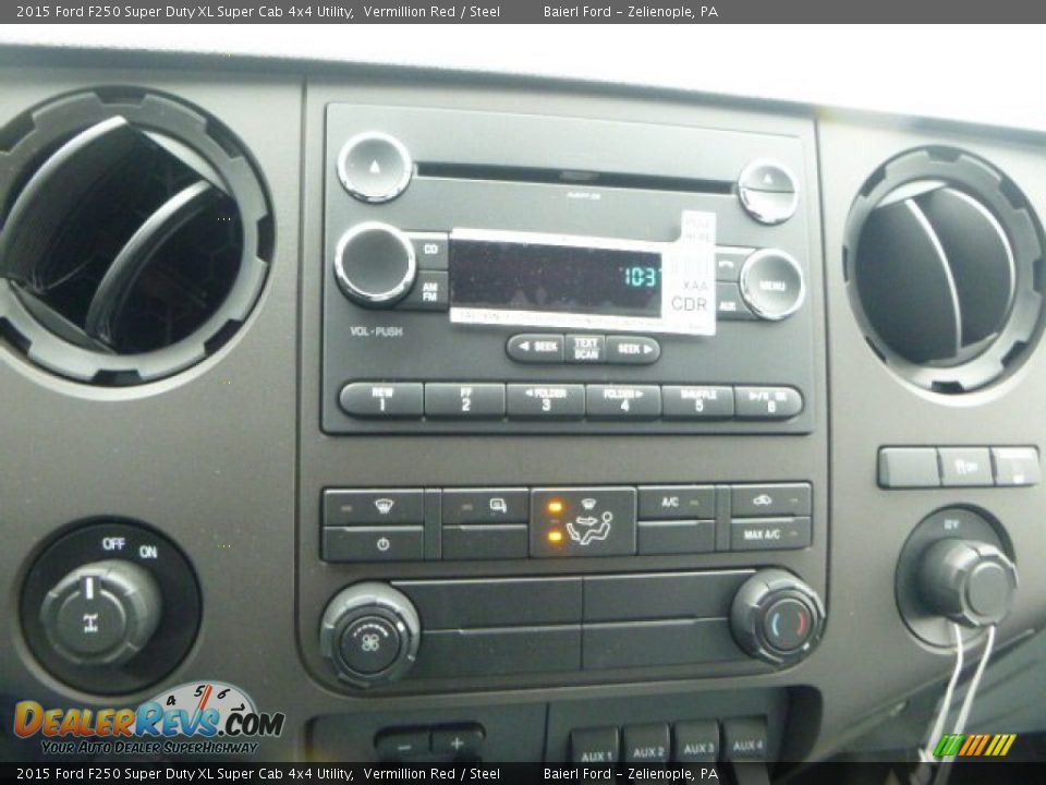 2015 Ford F250 Super Duty XL Super Cab 4x4 Utility Vermillion Red / Steel Photo #18