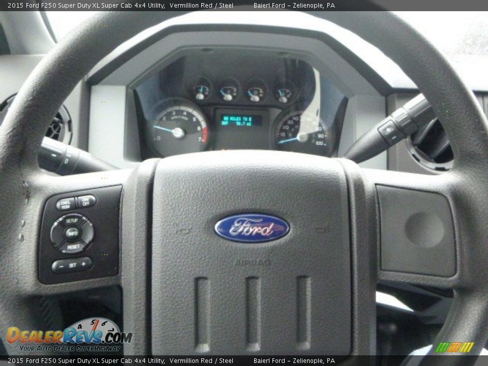 2015 Ford F250 Super Duty XL Super Cab 4x4 Utility Vermillion Red / Steel Photo #20