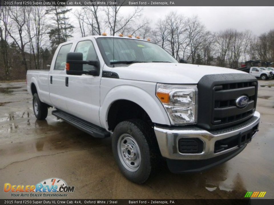 2015 Ford F250 Super Duty XL Crew Cab 4x4 Oxford White / Steel Photo #4