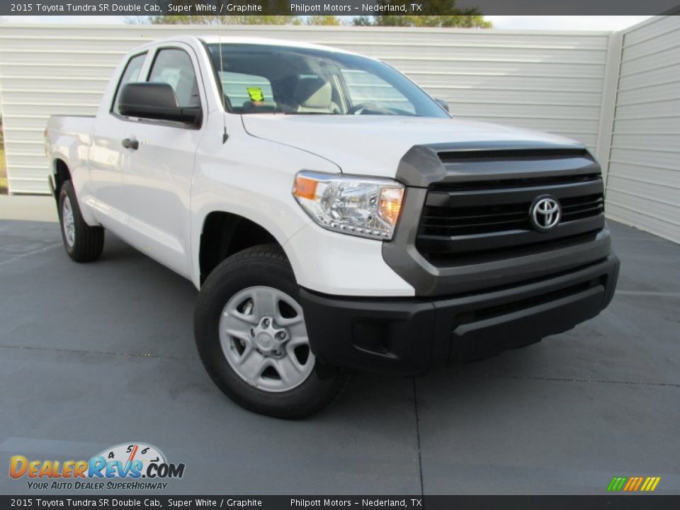 2015 Toyota Tundra SR Double Cab Super White / Graphite Photo #1
