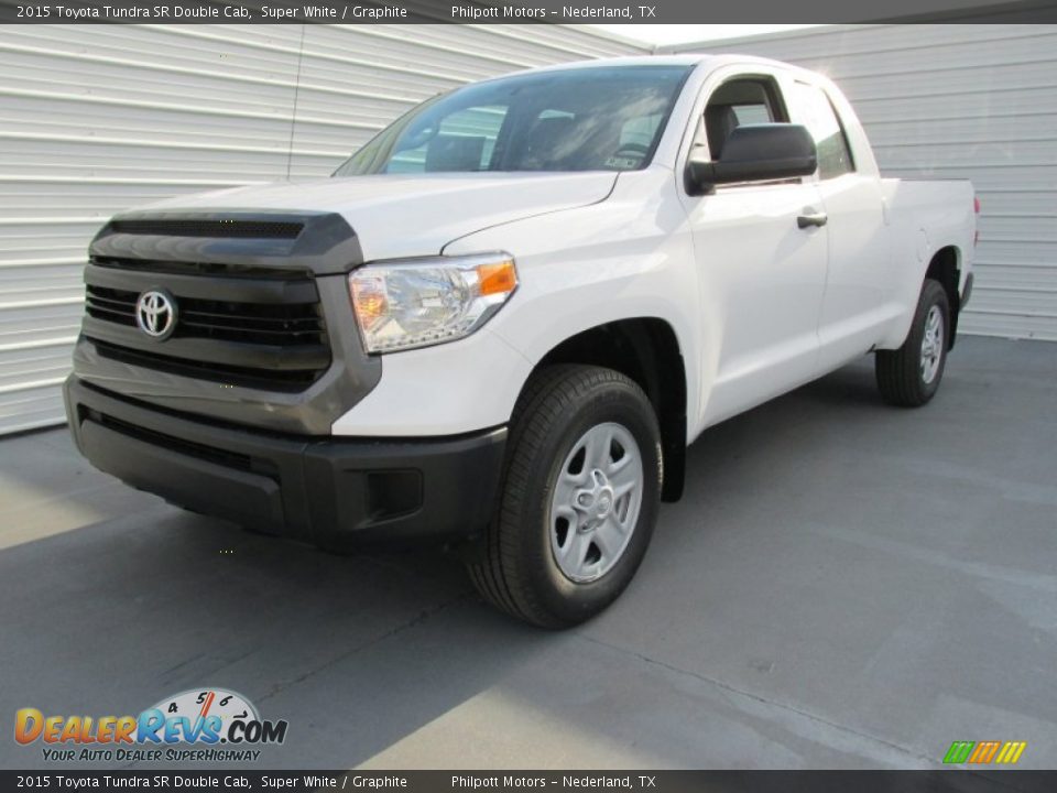 2015 Toyota Tundra SR Double Cab Super White / Graphite Photo #7