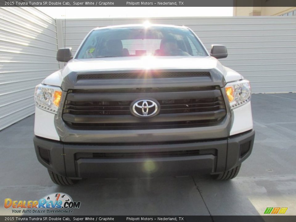 2015 Toyota Tundra SR Double Cab Super White / Graphite Photo #8