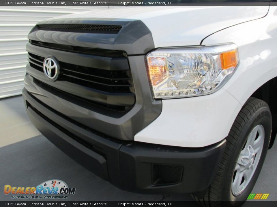 2015 Toyota Tundra SR Double Cab Super White / Graphite Photo #10