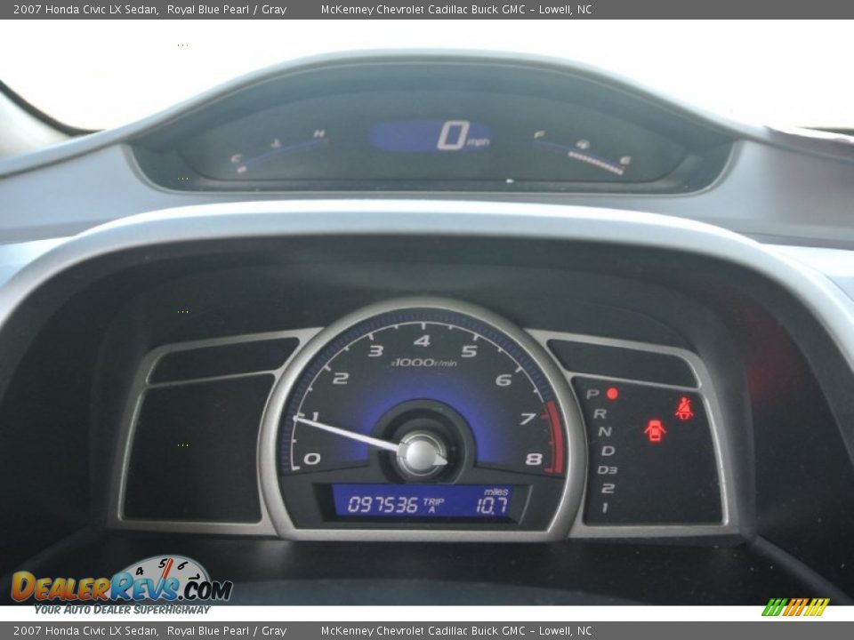 2007 Honda Civic LX Sedan Royal Blue Pearl / Gray Photo #5