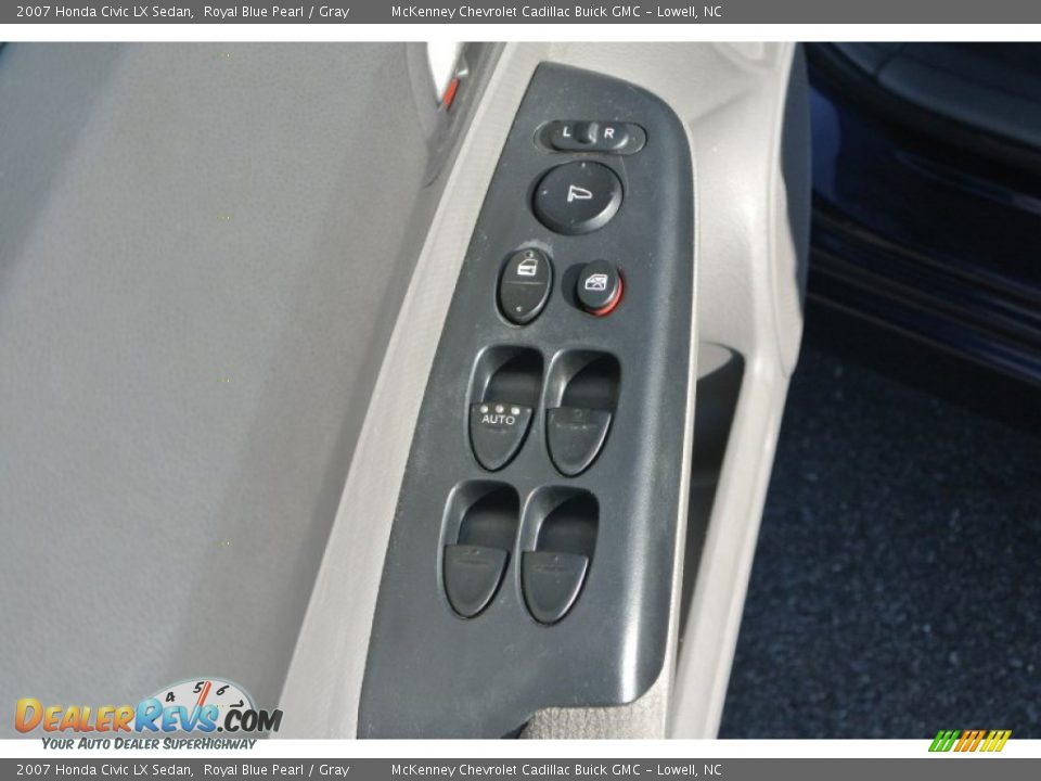 2007 Honda Civic LX Sedan Royal Blue Pearl / Gray Photo #6