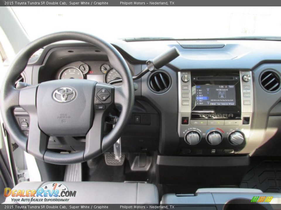 2015 Toyota Tundra SR Double Cab Super White / Graphite Photo #22