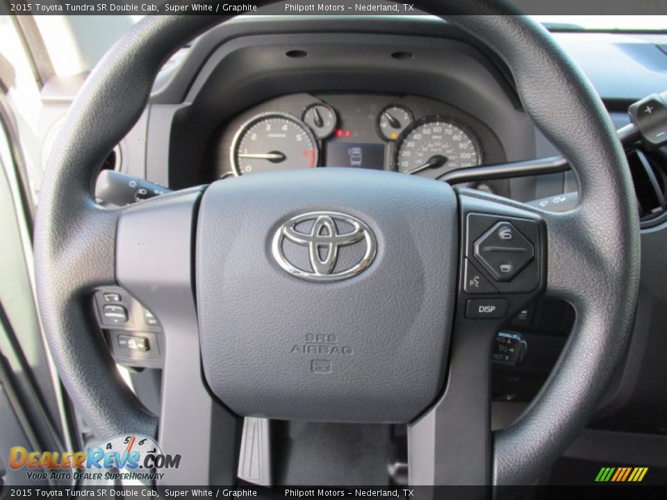 2015 Toyota Tundra SR Double Cab Super White / Graphite Photo #26