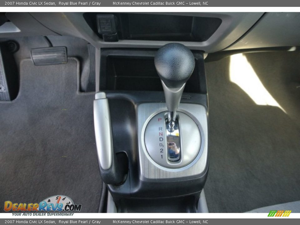 2007 Honda Civic LX Sedan Royal Blue Pearl / Gray Photo #14