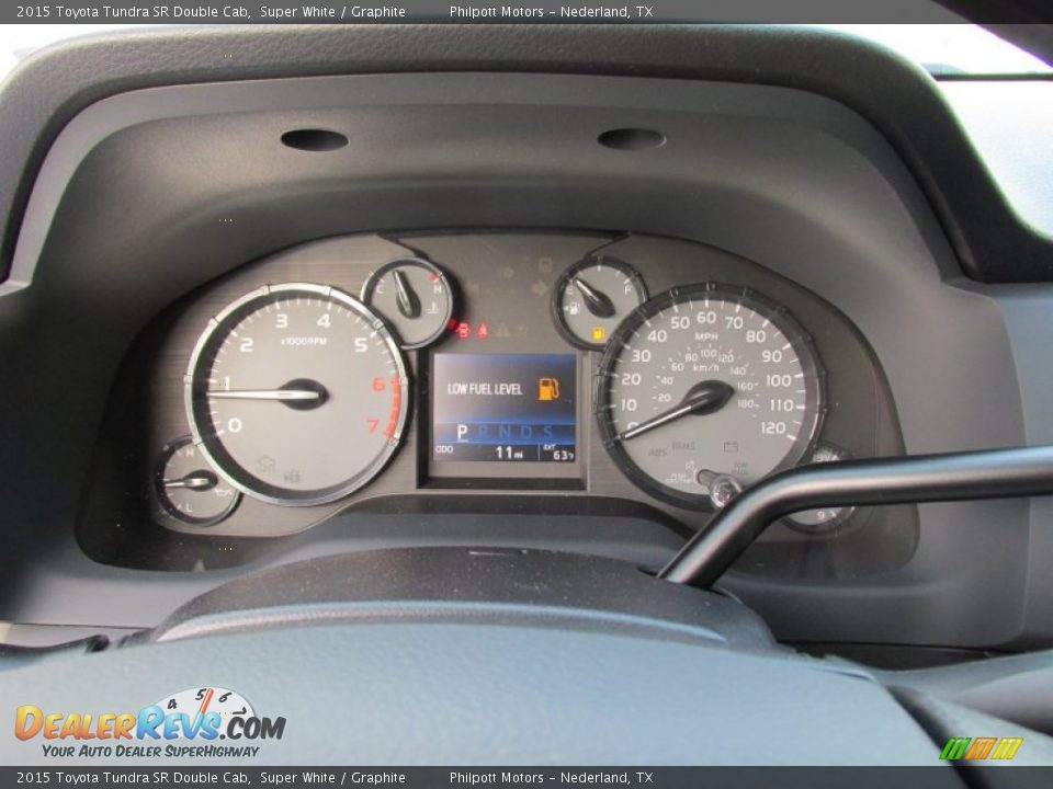 2015 Toyota Tundra SR Double Cab Super White / Graphite Photo #27