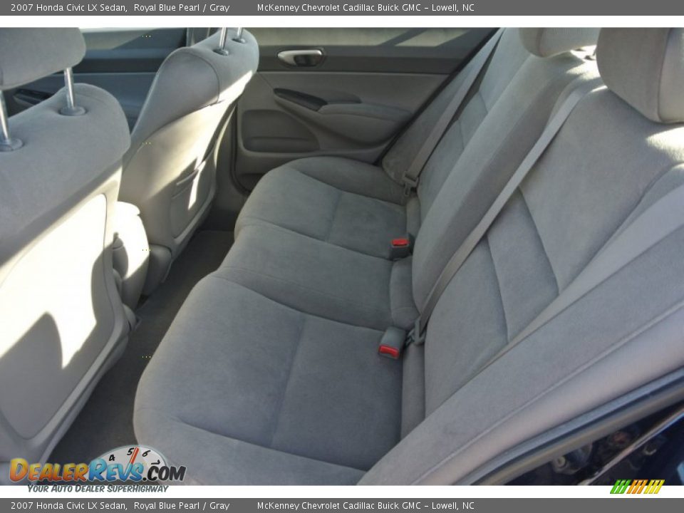 2007 Honda Civic LX Sedan Royal Blue Pearl / Gray Photo #15
