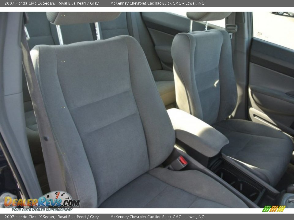2007 Honda Civic LX Sedan Royal Blue Pearl / Gray Photo #18