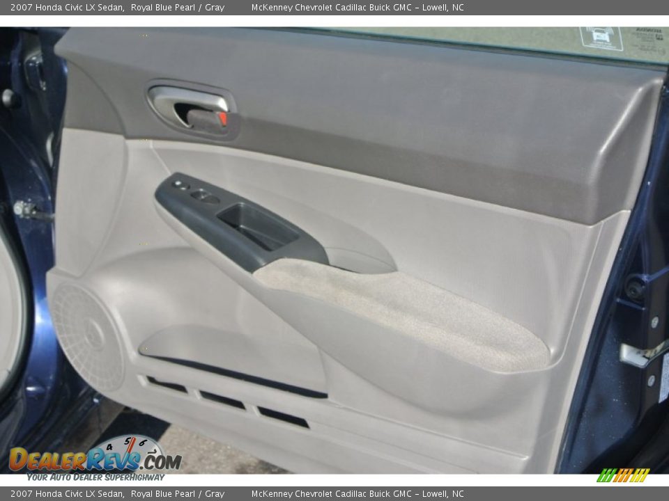 2007 Honda Civic LX Sedan Royal Blue Pearl / Gray Photo #19