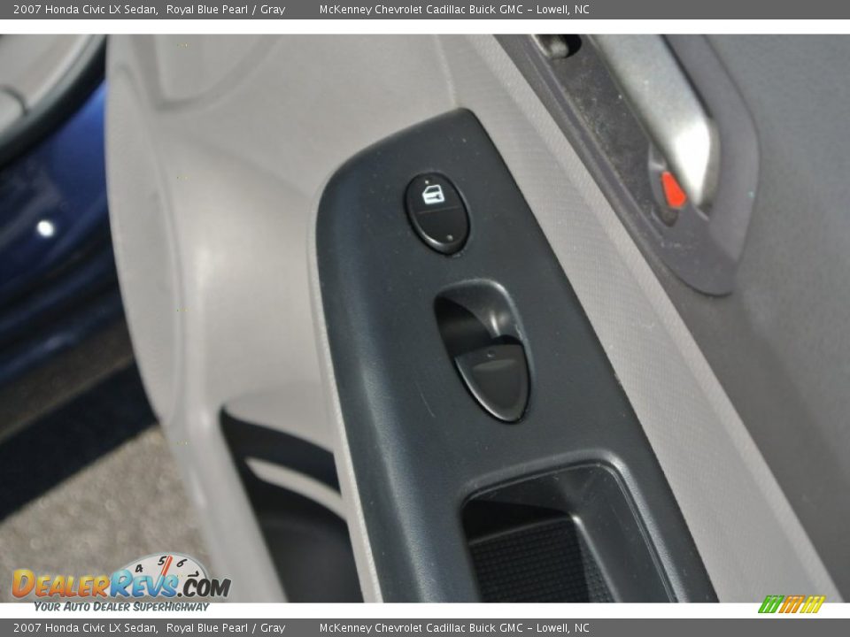 2007 Honda Civic LX Sedan Royal Blue Pearl / Gray Photo #20