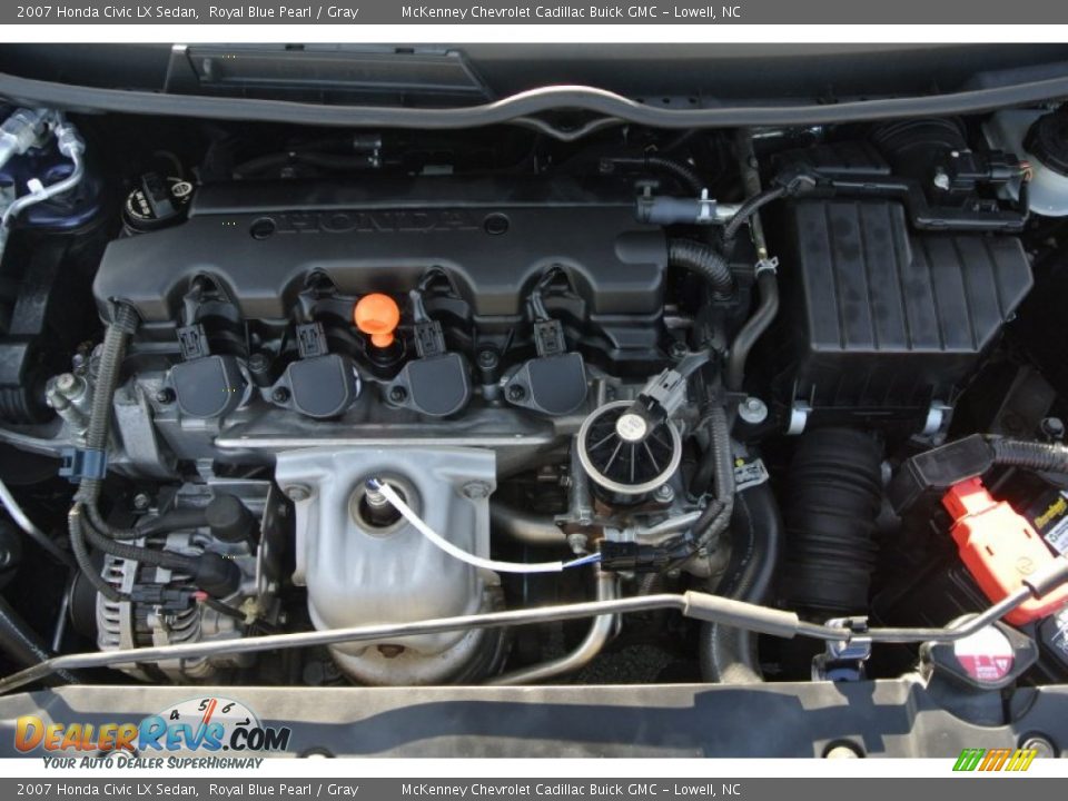 2007 Honda Civic LX Sedan Royal Blue Pearl / Gray Photo #23