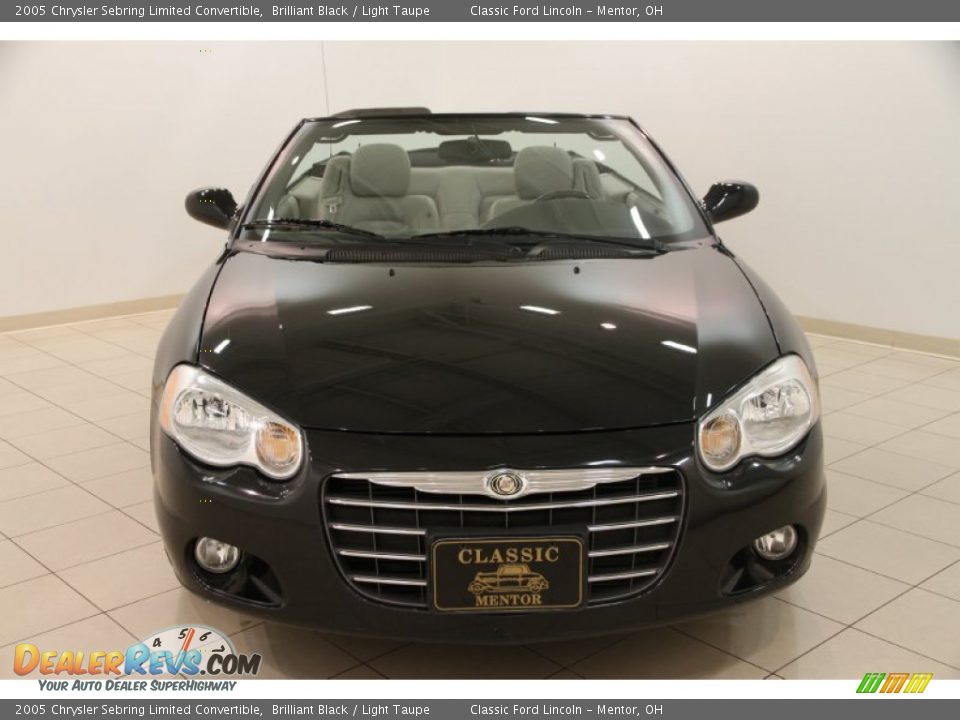 2005 Chrysler Sebring Limited Convertible Brilliant Black / Light Taupe Photo #3