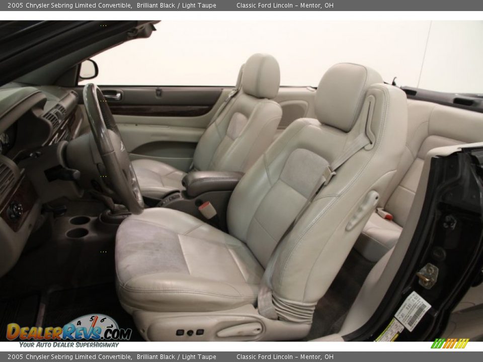 2005 Chrysler Sebring Limited Convertible Brilliant Black / Light Taupe Photo #6