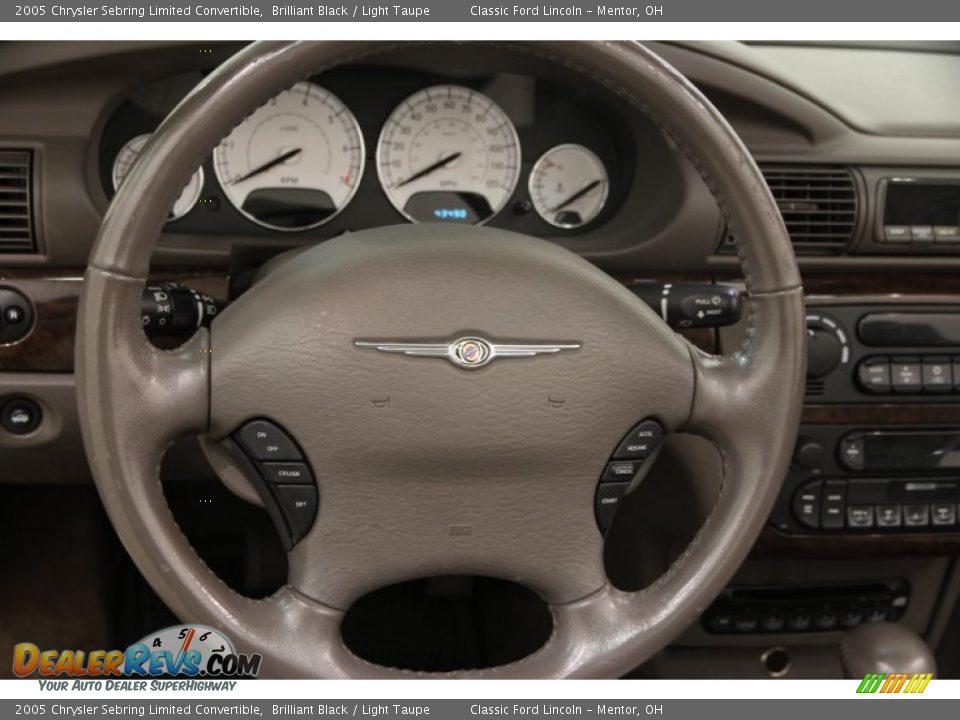 2005 Chrysler Sebring Limited Convertible Brilliant Black / Light Taupe Photo #8