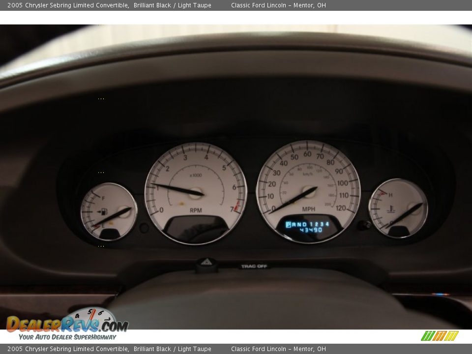 2005 Chrysler Sebring Limited Convertible Brilliant Black / Light Taupe Photo #9