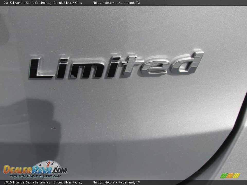 2015 Hyundai Santa Fe Limited Circuit Silver / Gray Photo #15