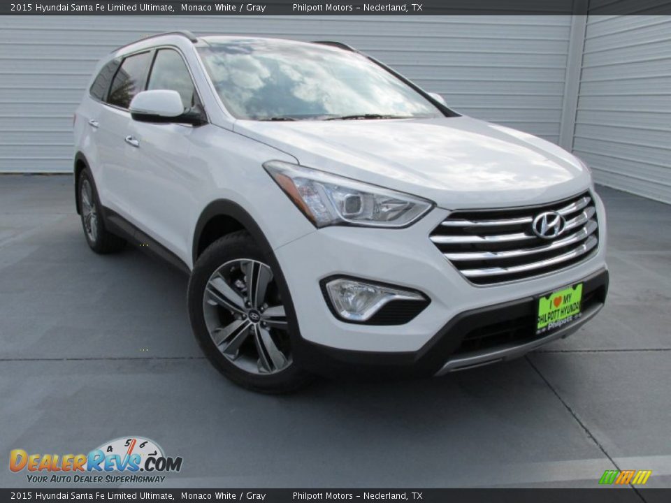 2015 Hyundai Santa Fe Limited Ultimate Monaco White / Gray Photo #2