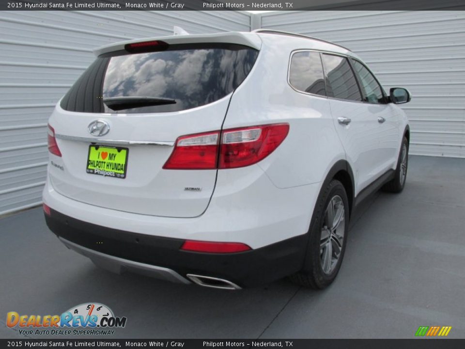 2015 Hyundai Santa Fe Limited Ultimate Monaco White / Gray Photo #4