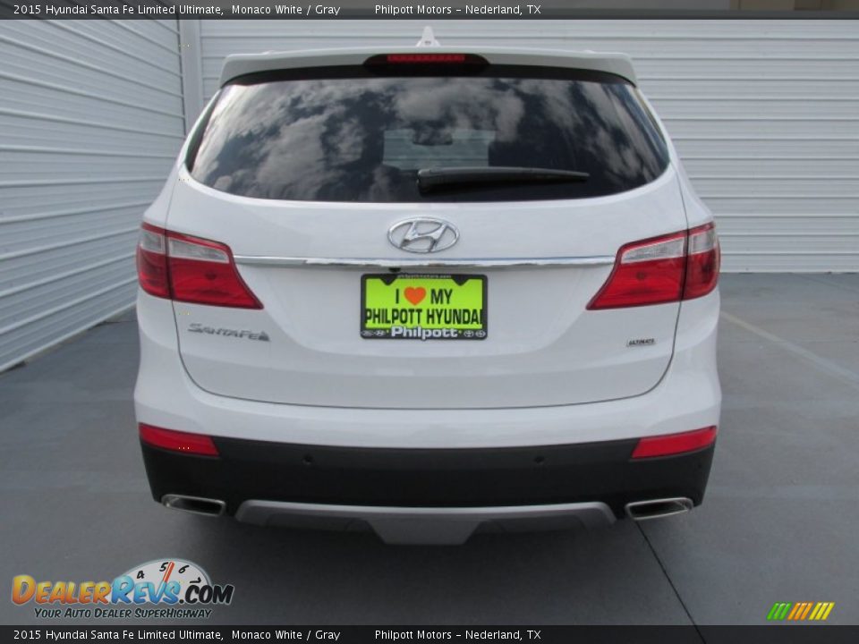 2015 Hyundai Santa Fe Limited Ultimate Monaco White / Gray Photo #5