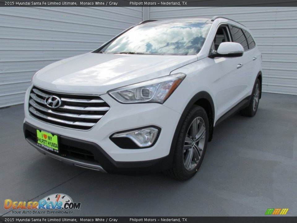 2015 Hyundai Santa Fe Limited Ultimate Monaco White / Gray Photo #7