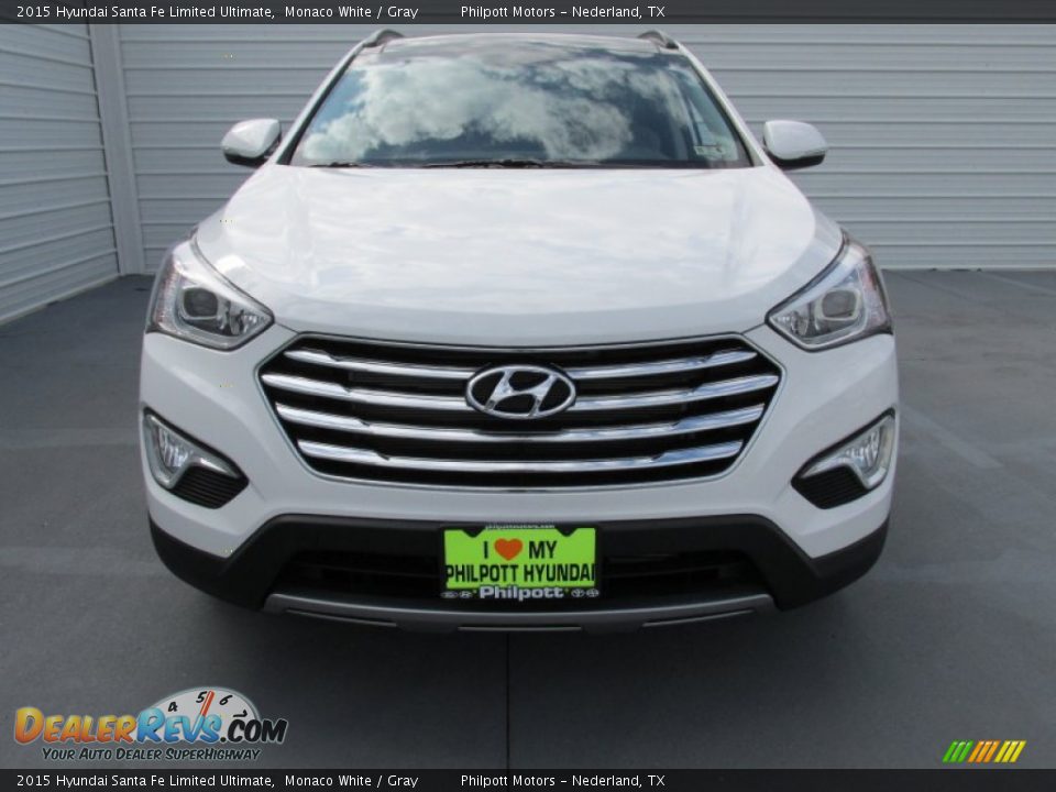 2015 Hyundai Santa Fe Limited Ultimate Monaco White / Gray Photo #8