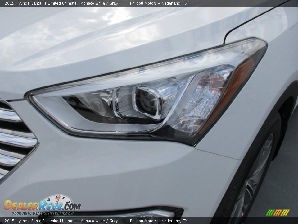 2015 Hyundai Santa Fe Limited Ultimate Monaco White / Gray Photo #9