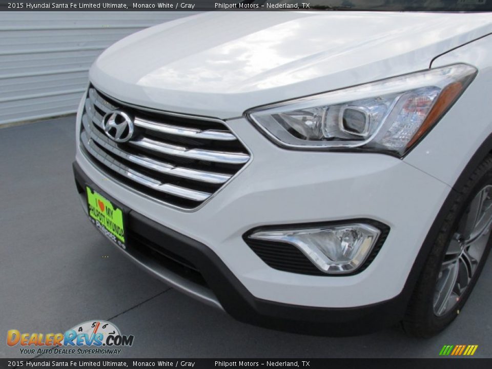 2015 Hyundai Santa Fe Limited Ultimate Monaco White / Gray Photo #10
