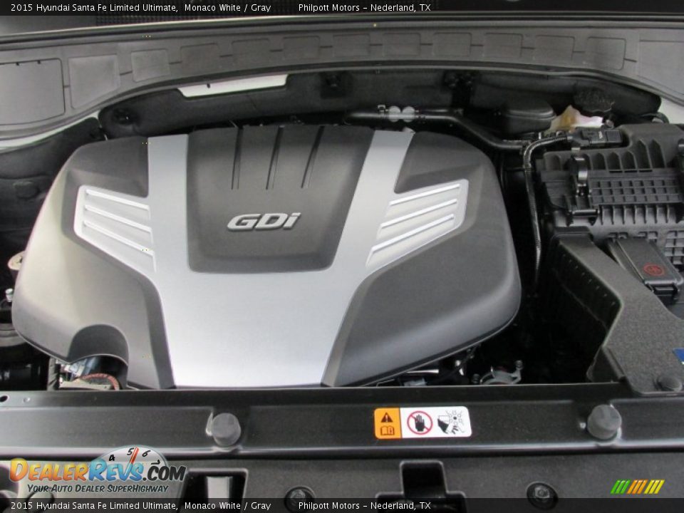 2015 Hyundai Santa Fe Limited Ultimate Monaco White / Gray Photo #16